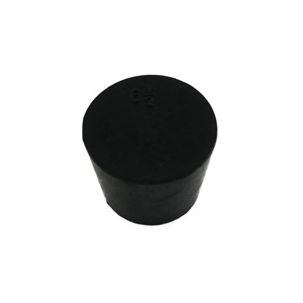 United Scientific Laboratory Grade Rubber Stopper, Black SBR Rubber, Size No 6 1/2, 34 x 27 x 25mm, 1 16PK 259150-65 - main
